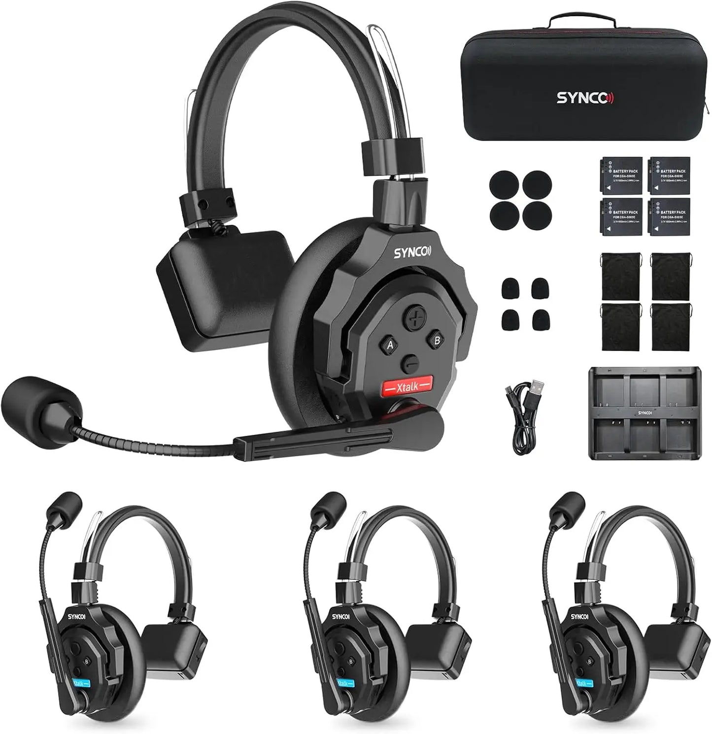 SYNCO XTALK Wireless Intercom Headphones X2 X4 X5 Bluetooth 2.4GHz