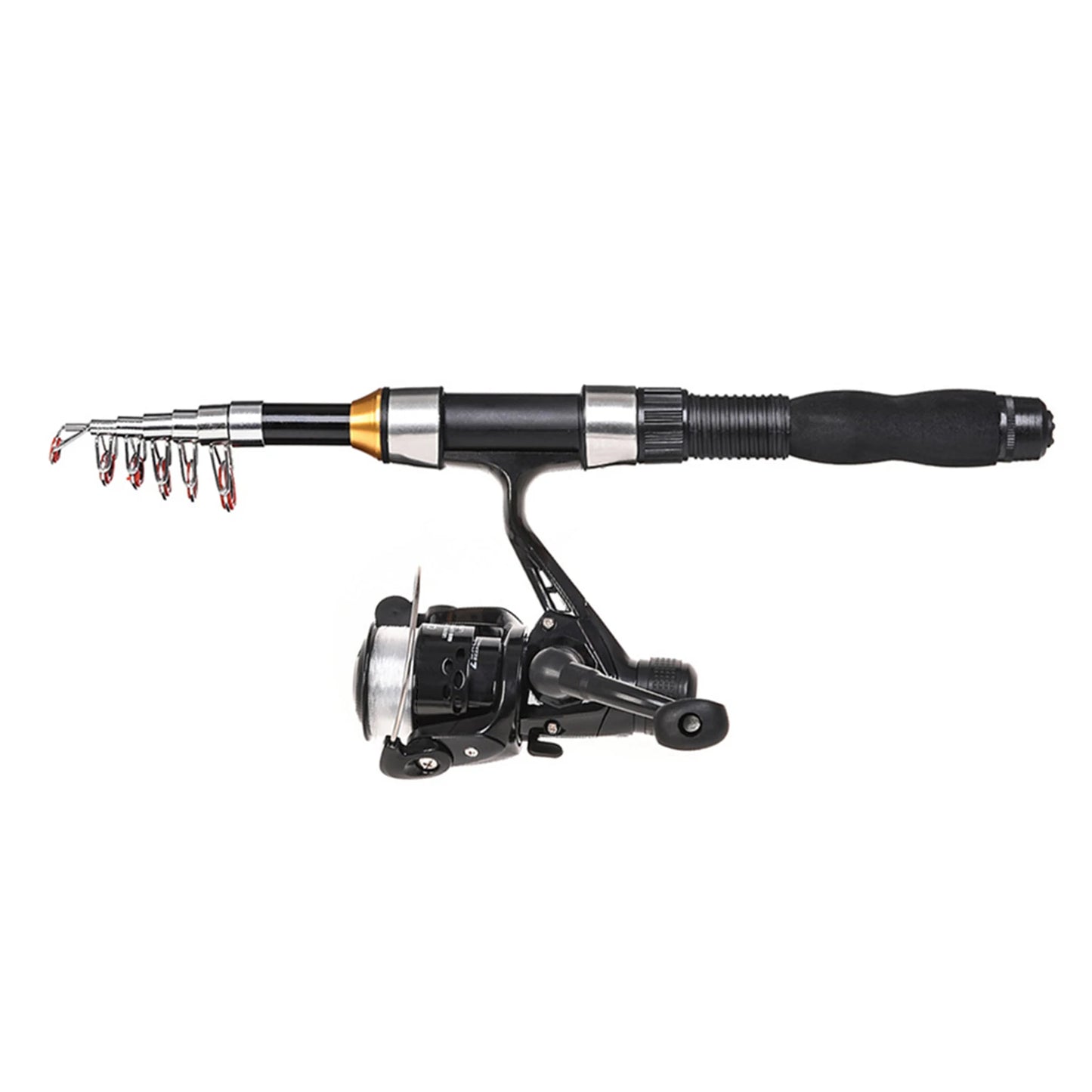 Telescopic Fishing Rod Reel Combo Complete Kit With Lures