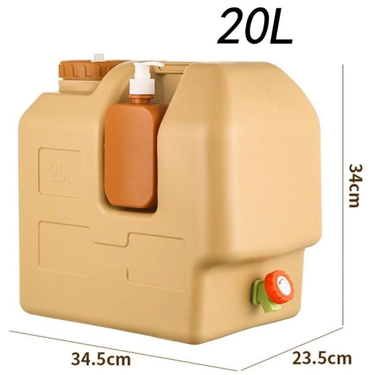 Portable Emergency Water Container With Spigot For Camping And Hiking