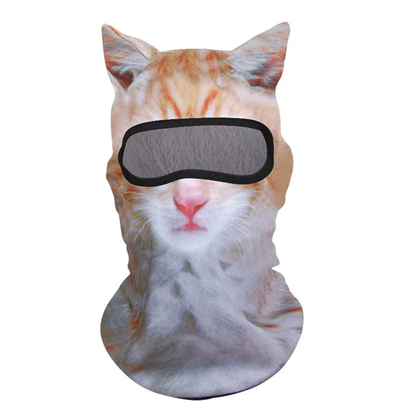 3D Cat Ski Balaclava Animal Face Covering Headgear