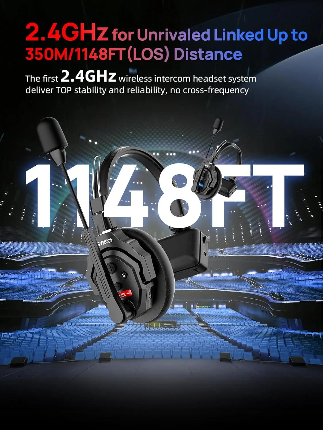 SYNCO XTALK Wireless Intercom Headphones X2 X4 X5 Bluetooth 2.4GHz