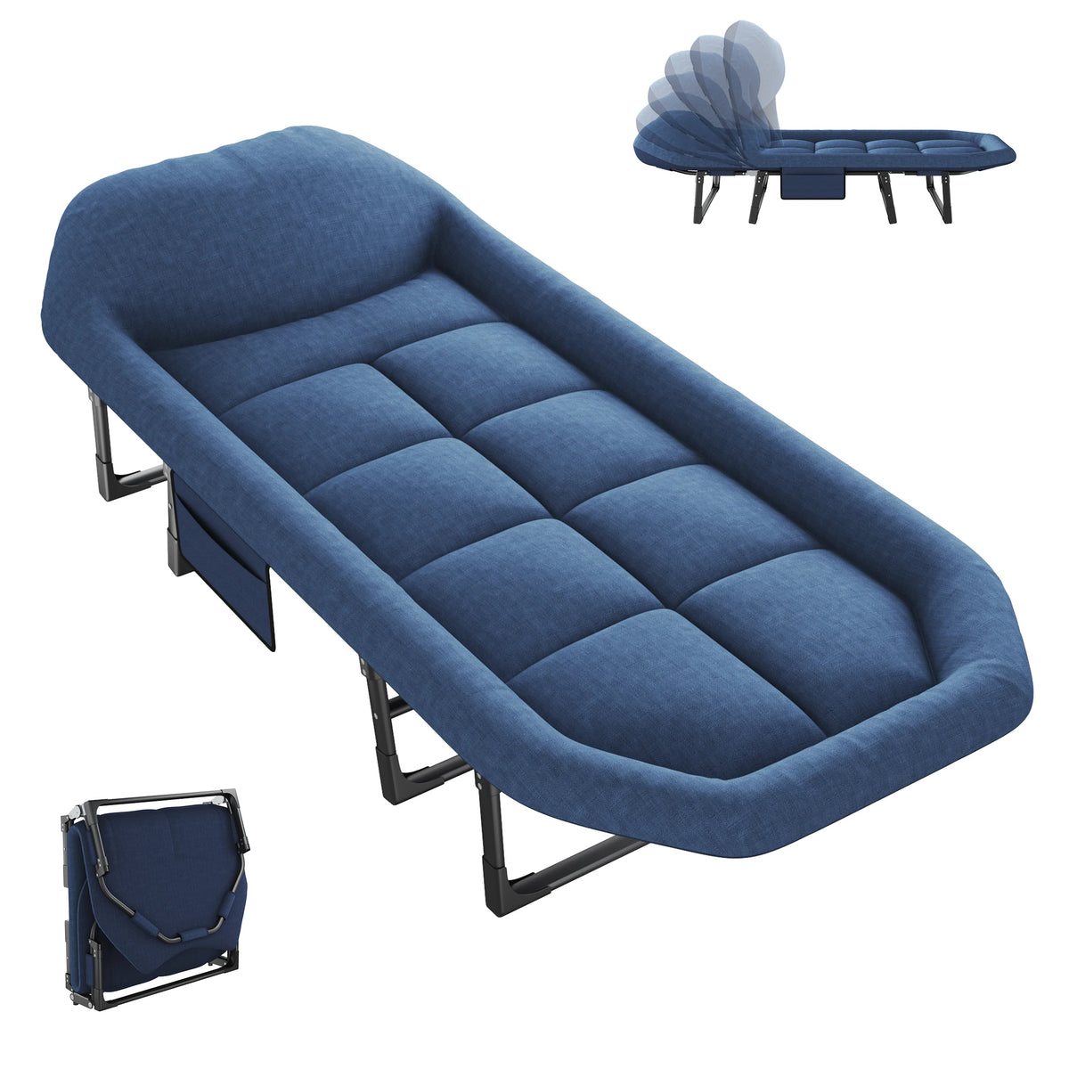 JHK Folding Camping Cot With Mattress Lightweight Bed 450 Lb Capacity