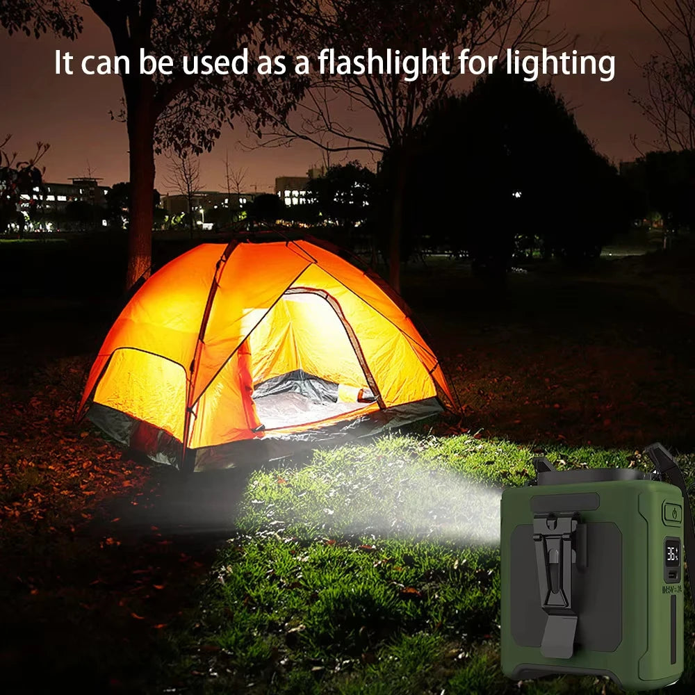 10000mAh Portable Waist Clip Fan Wearable Personal Fan 5 Speed