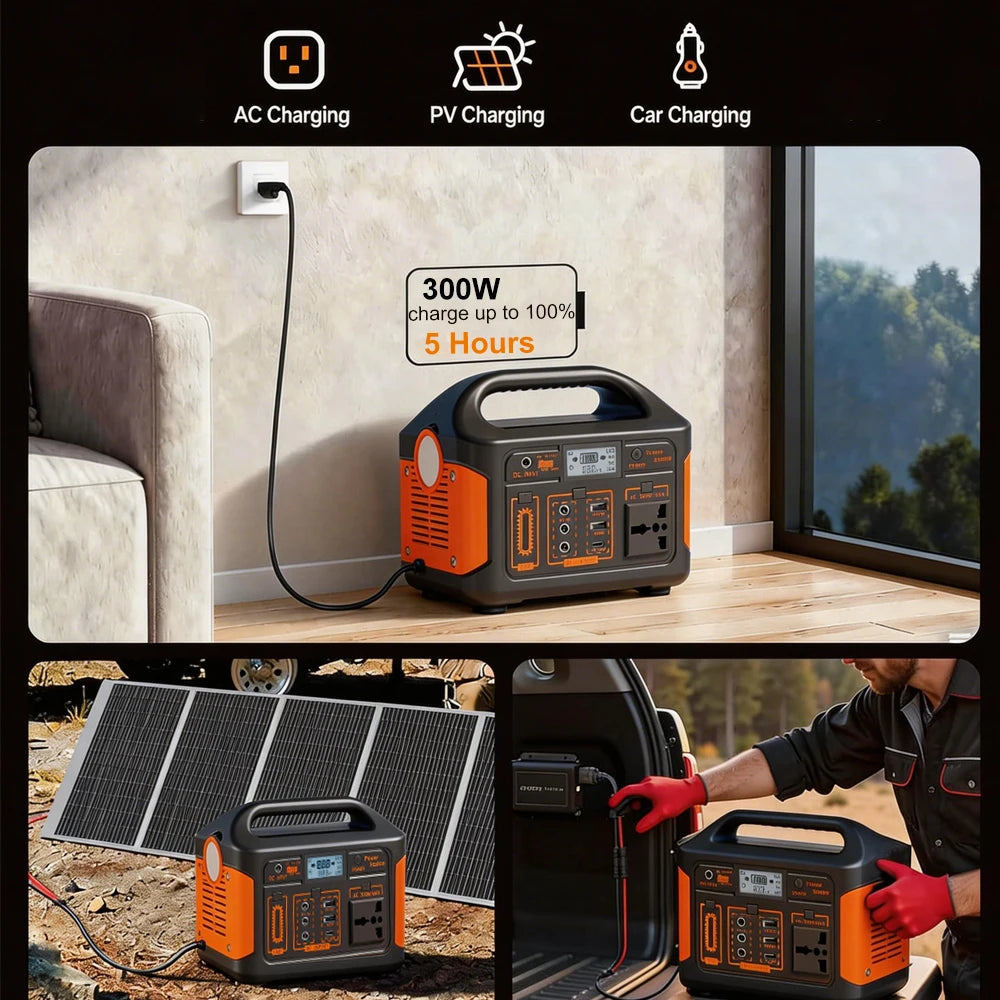 GaiaRay 460.8Wh LiFePO4 Portable Power Station Solar Generator