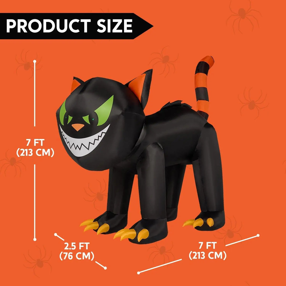 Joyfy Halloween Cat Inflatable With Moving Head LEDs