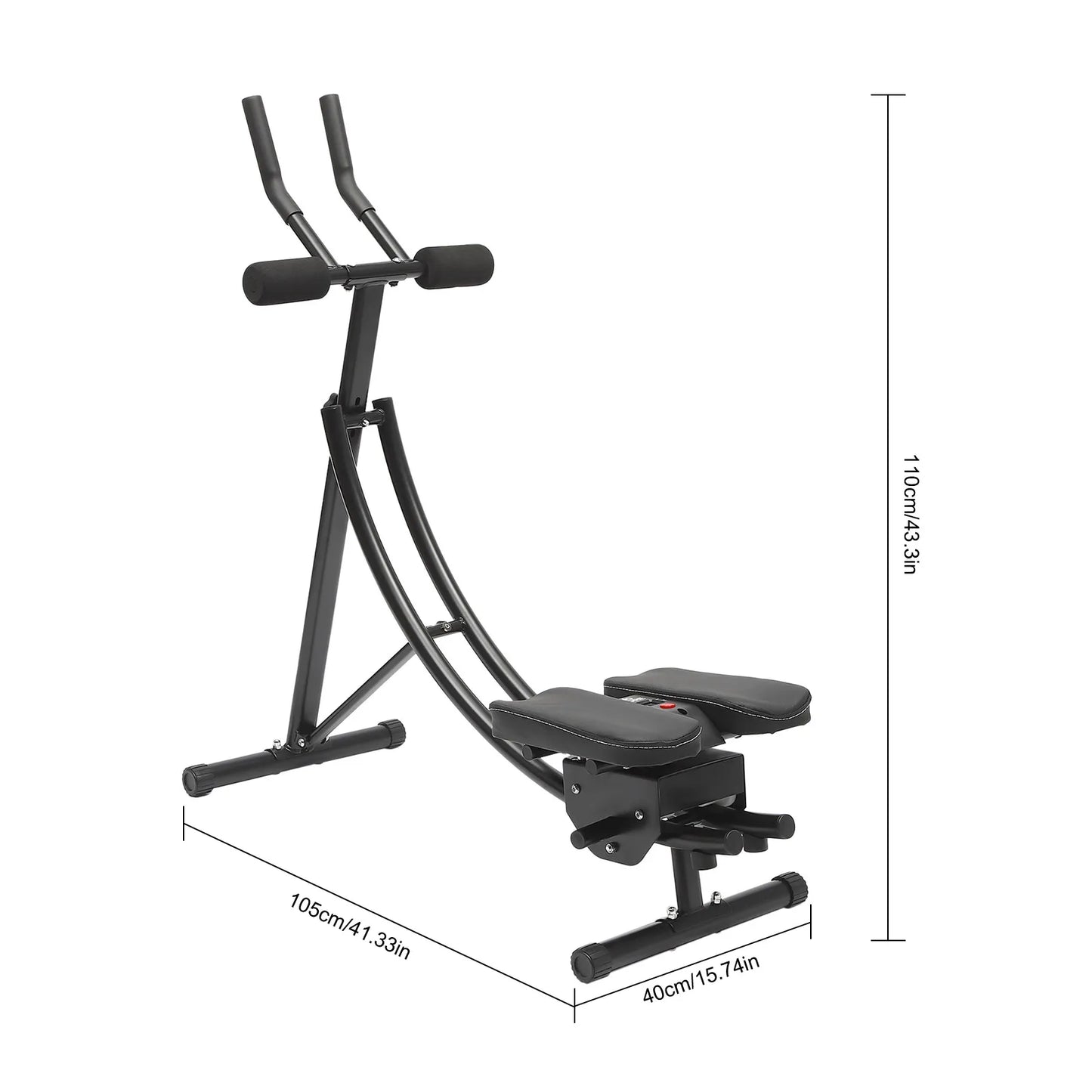 Ab Machine Led Display And 3 Level Adjustable Foldable Gym