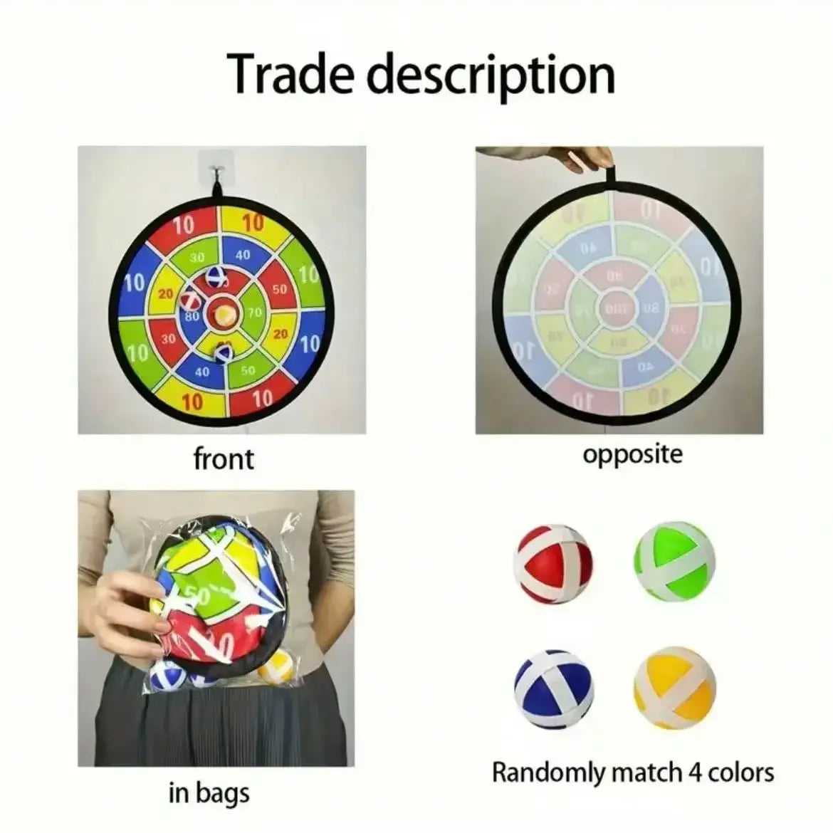 Sticky Ball Dart Board Set for Indoor and Outdoor Fun